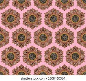 seamless geometric circle  pattern  background