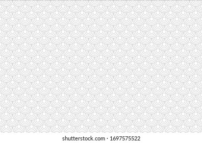Seamless geometric circles overlapping vector pattern black and white