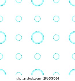 Seamless geometric circles pattern on white background. Vector illustration