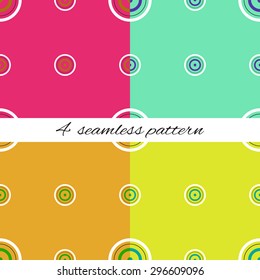 Seamless geometric circles pattern on white background. Vector illustration