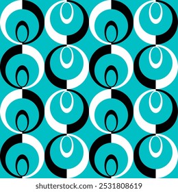 Seamless geometric circular pattern. Vector Illustration.