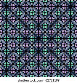 Seamless geometric color pattern. Vector art.