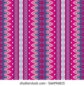 Seamless geometric color striped pattern background. ethnic tribe style fabric design