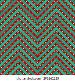 Seamless geometric colorful zigzag pattern. Vector illustration.