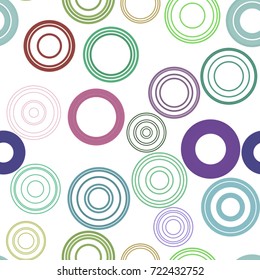 Seamless geometric Conceptual background circles, bubbles, sphere or ellipses pattern for design. Vector illustration graphic.