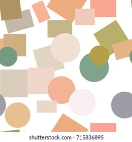Seamless geometric Conceptual background ellipse & square box pattern for design. Vector illustration graphic.