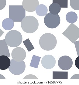 Seamless geometric Conceptual background ellipse & square box pattern for design. Vector illustration graphic.