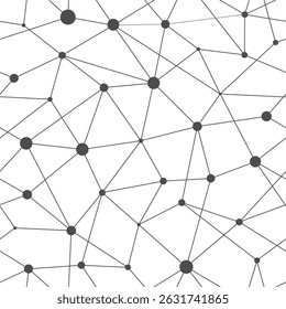 Seamless Geometric connected abstract pattern. Connecting dots and lines background.