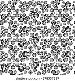 Seamless geometric Crcles pattern black color
