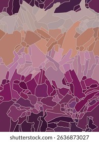 Patrón de Vector de mosaico de cristal geométrico sin fisuras en tonos beige purpúreo, magenta y neutro