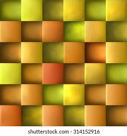 Seamless geometric cubes pattern. Autumn concept. Vector eps 10