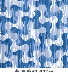 Seamless geometric curves vector background pattern tile
