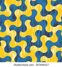 Seamless geometric curves vector background pattern tile
