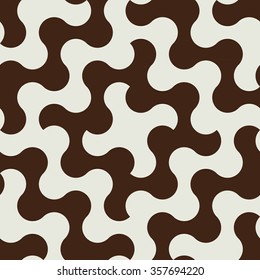 Seamless geometric curves vector background pattern tile