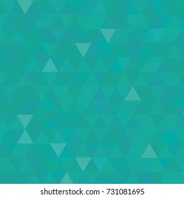 Seamless Geometric Cyan Triangle Structure Vector Pattern