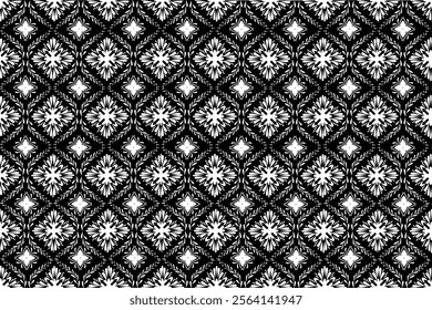 Seamless geometric design pattern, fabric design, carpet, wallpaper, clothing, batik, fabric, vector, illustration, embroidery.