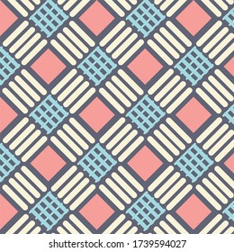 Seamless geometric diagonal vector pattern