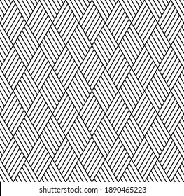 Seamless geometric diamonds grid lattice pattern. Vector art.