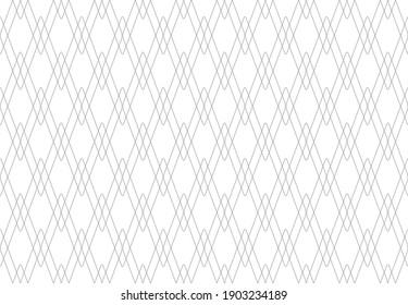 Nahtlose geometrische Diamantenmuster. Weißer strukturierter Hintergrund. Vektorkunst.