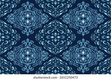 Seamless geometric and doodles line, traditional ikat pattern with earthy tones in geometric and tribal-inspired design. Ideal for textiles, wallpapers, and ethnic-themed projects.