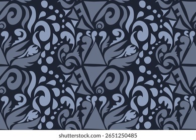Seamless geometric and doodles line, traditional ikat pattern with earthy tones in geometric and tribal-inspired design. Ideal for textiles, wallpapers, and ethnic-themed projects.