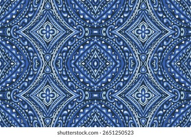 Seamless geometric and doodles line, traditional ikat pattern with earthy tones in geometric and tribal-inspired design. Ideal for textiles, wallpapers, and ethnic-themed projects.