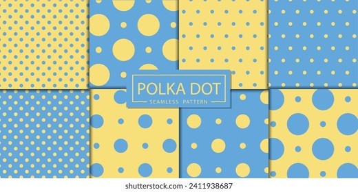 Seamless Geometric Dot pattern set, Decorative wallpaper.