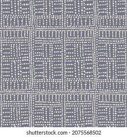 Seamless geometric dotted style pattern. Simple checkered contemporary textile graphic design. Trendy flat manner. Grid ornament. Tartan plaid surface.