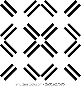 Ilustración vectorial geométrica inconsútil del patrón de la línea de la cruz doble