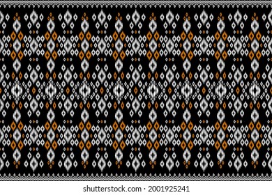Seamless geometric ethnic asian oriental and tradition pattern design for texture and bachground. Silk and fabric pattern decoration for carpet, clothing, wrapping and wallpaper