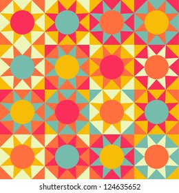 Seamless geometric Ethnic pattern background