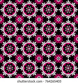 Seamless geometric ethnic  pattern. Fashion mexican, navajo or aztec, native american ornament.  Colored vector design element for frame and border, textile, fabric or paper print. Vector background