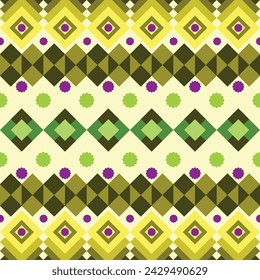 Seamless geometric ethnic pattern, native art background or carpet
