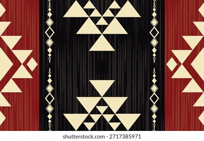 Patrón étnico geométrico sin fisuras. Diseño étnico nativo americano, diseño de decoración del suroeste para el fondo, cortina, alfombra, Fondo de pantalla, ropa, envoltura, Batik.