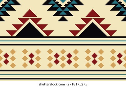 Patrón étnico geométrico sin fisuras. Diseño étnico nativo americano, diseño de decoración del suroeste para el fondo, cortina, alfombra, Fondo de pantalla, ropa, envoltura, Batik.