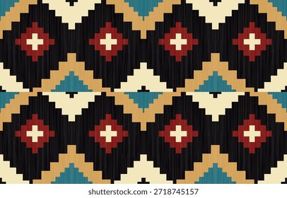 Patrón étnico geométrico sin fisuras. Diseño étnico nativo americano, diseño de decoración del suroeste para el fondo, cortina, alfombra, Fondo de pantalla, ropa, envoltura, Batik.