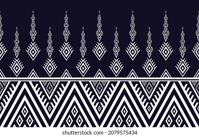 Seamless geometric ethnic pattern traditional. Abstract background design for native fabric pattern, wallpaper, carpet, wrap, fabric, batik, textile Vector Illustration