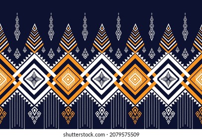 Seamless geometric ethnic pattern traditional. Abstract background design for native fabric pattern, wallpaper, carpet, wrap, fabric, batik, textile Vector Illustration