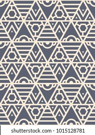 Seamless geometric ethnic retro pattern
