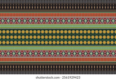 Seamless geometric ethnic spokes knitted pattern ,Seamless Decorative Boho Ancient Hand Drawn Ethnic Pattern