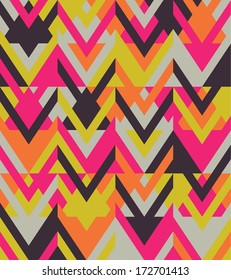 Seamless geometric ethnic zigzag pattern background