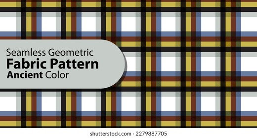 Seamless Geometric Fabric Pattern | Ancient Color