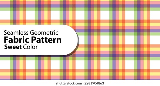 Seamless Geometric Fabric Pattern | Sweet Color