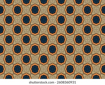 Seamless Geometric Fabric Symmetric Texture Luxury Fashion Design Decoration Perspective Textile Graphic Endless Digital Cloth Visual Interior Background Tile Shape Art Template Wallpaper Pattern.