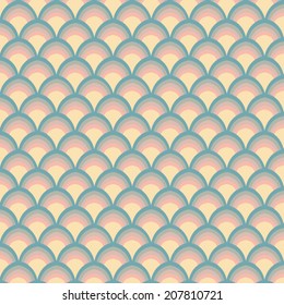 Seamless geometric fan like pattern