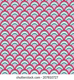 Seamless geometric fan like pattern