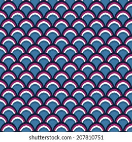 Seamless geometric fan like pattern