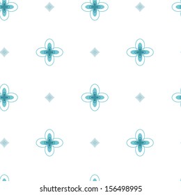 Seamless geometric floral background