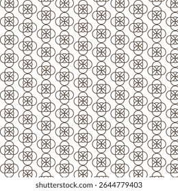 Padrão de linha floral geométrico contínuo com simetria elegante em um fundo branco. Perfeito para tecido, papel de parede, papel de embrulho, projetos de azulejos e projetos decorativos com um olhar clássico moderno