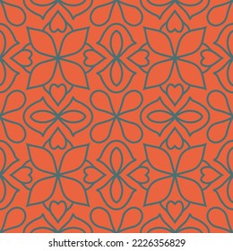 seamless geometric floral ornamental pattern